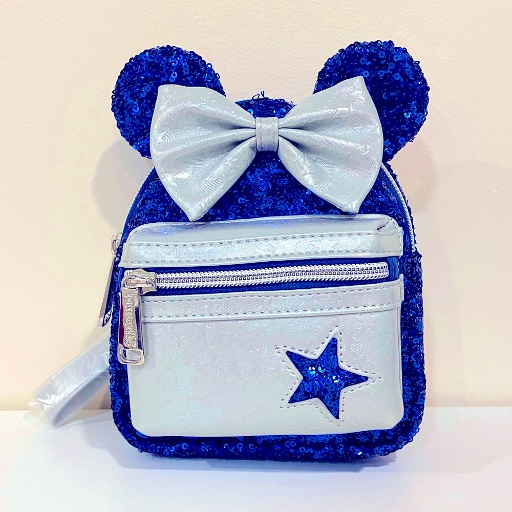 Disney Loungefly Backpack Wristlet - Minnie Mouse - Wishes Come True Blue